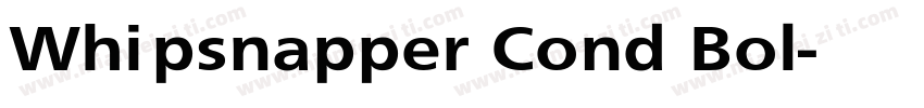 Whipsnapper Cond Bol字体转换